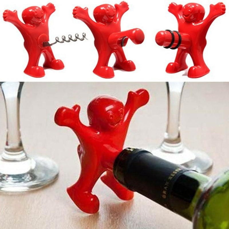 BowLift | Happy Man Corkscrew - Bottle Opener, & Wine Stopper