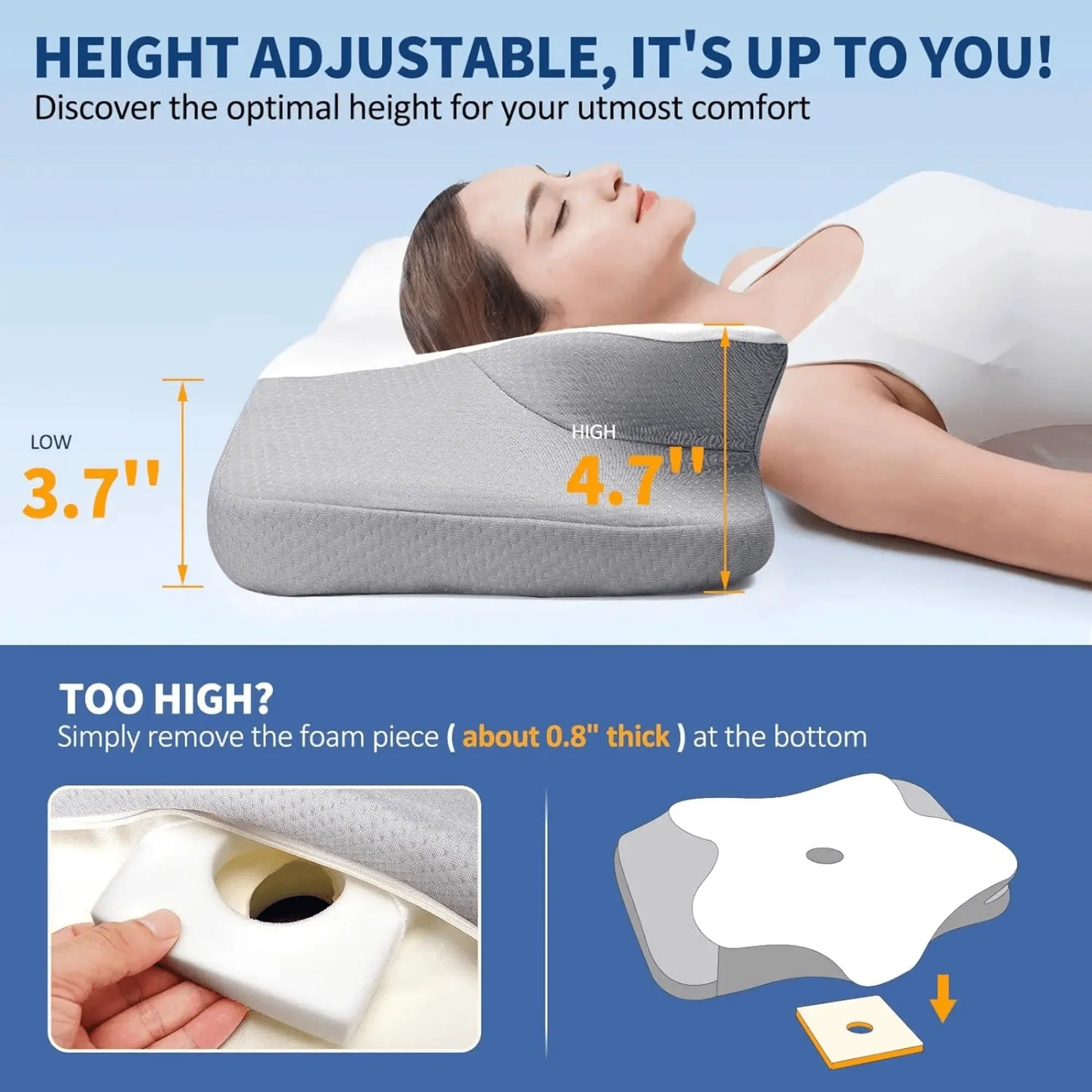 BowLift | Butterfly Memory Foam Pillow - Orthopedic Pain Relief Shaped Pillow