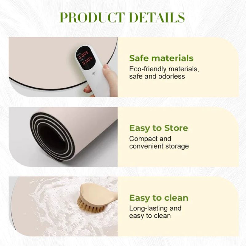 BowLift | Quick-drying non-slip peacock floor mat