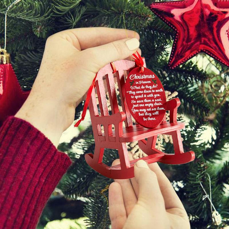 BowLift | Christmas Wooden Craft Small Rocking Chair Ornament