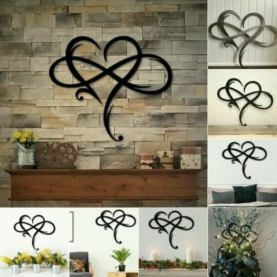 BowLift | Iron Wall Art with Infinity Heart Design