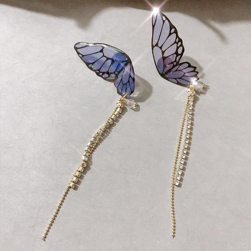 BowLift | Butterfly Fringe Long Earrings