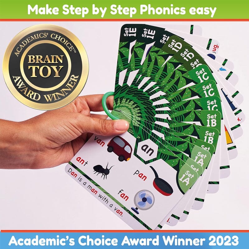 BowLift | Phonics Flashcards - Learning to read in 20 steps - Digraphs CVC mixtures long vowel sounds