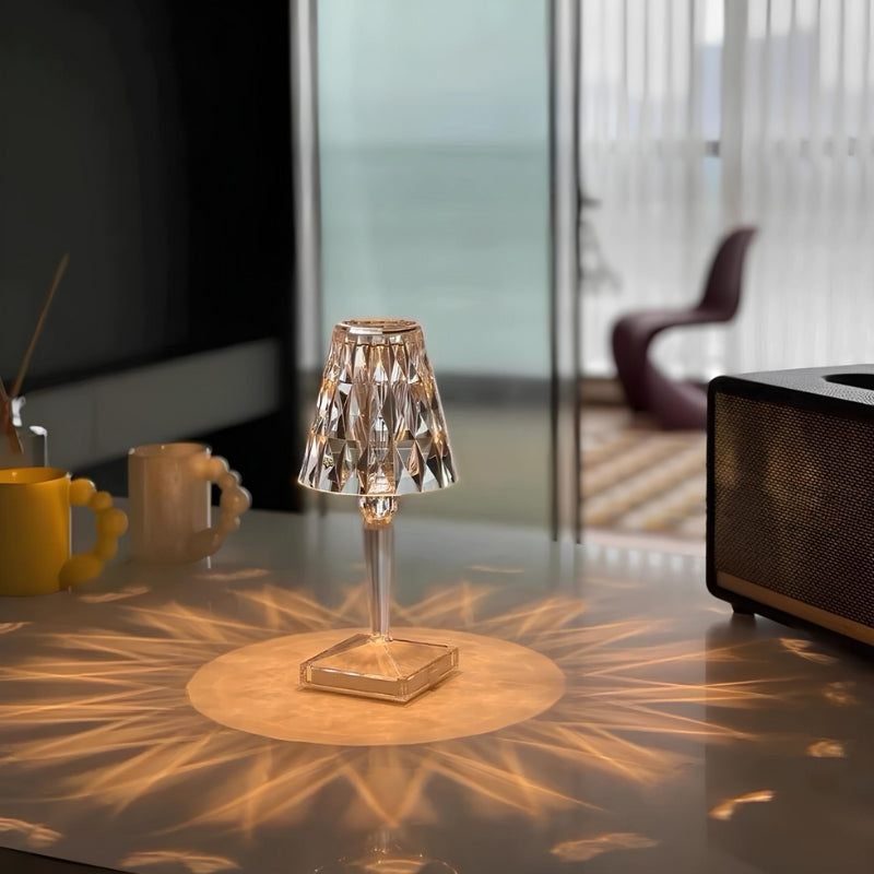 BowLift | Crystal Table Lamp with Touch Control - LumeCrystal
