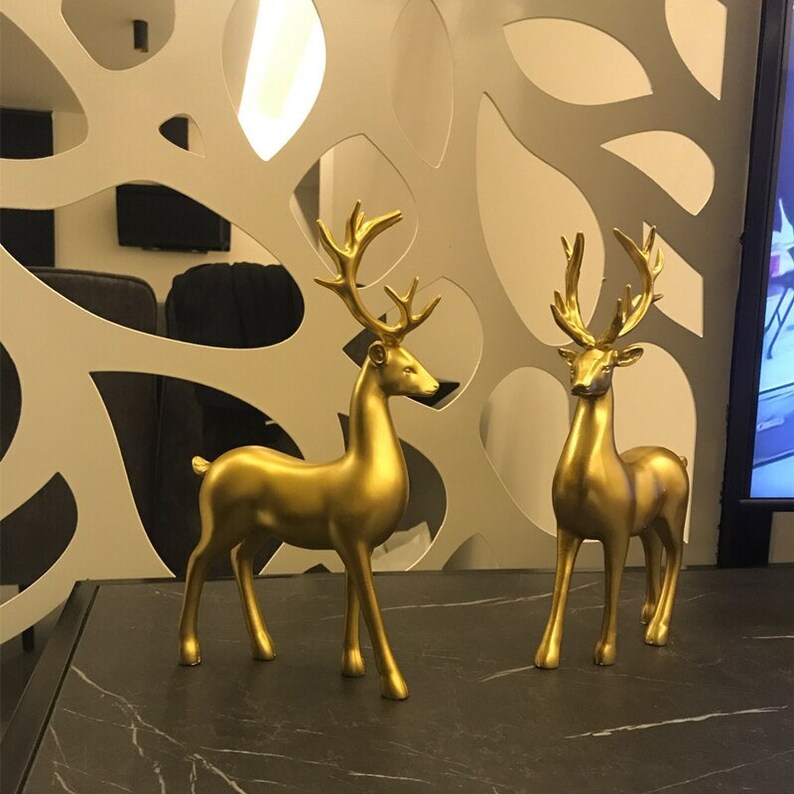 BowLift | Golden Couple Deer Figurines