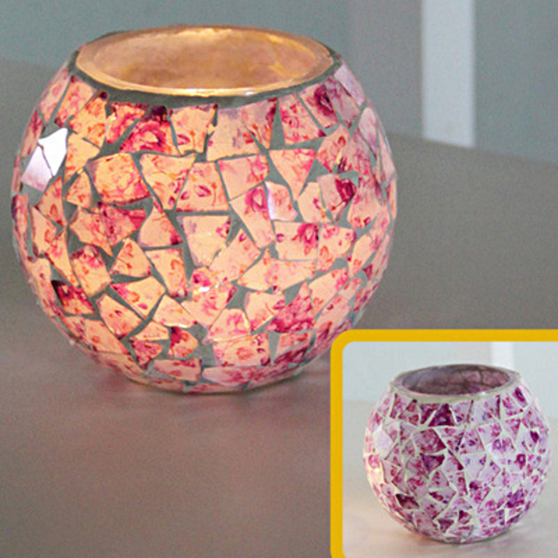 BowLift | European Retro Glass Mosaic Tealight Holder