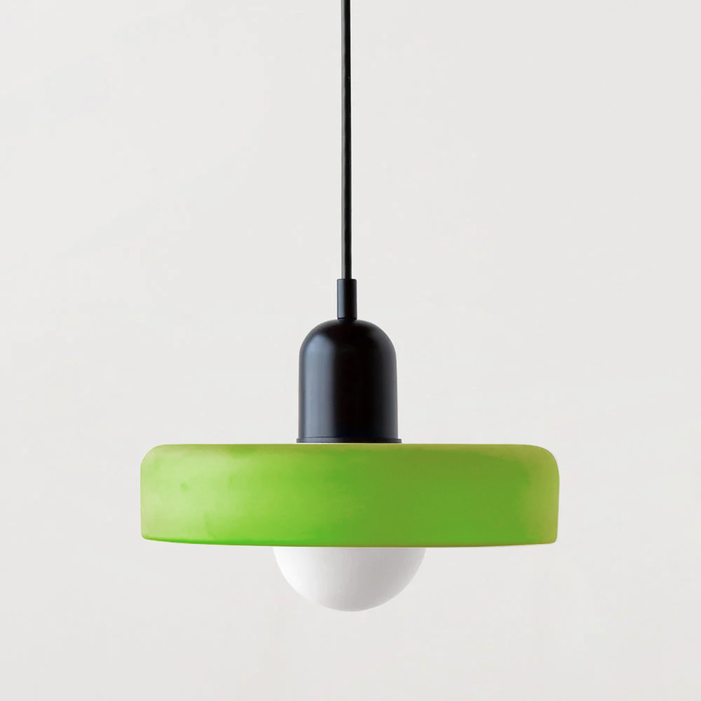 BowLift | Coloured Glass Pendant Light – Elegant Bauhaus-Style Hanging Lamp for Living Room & Dining Area