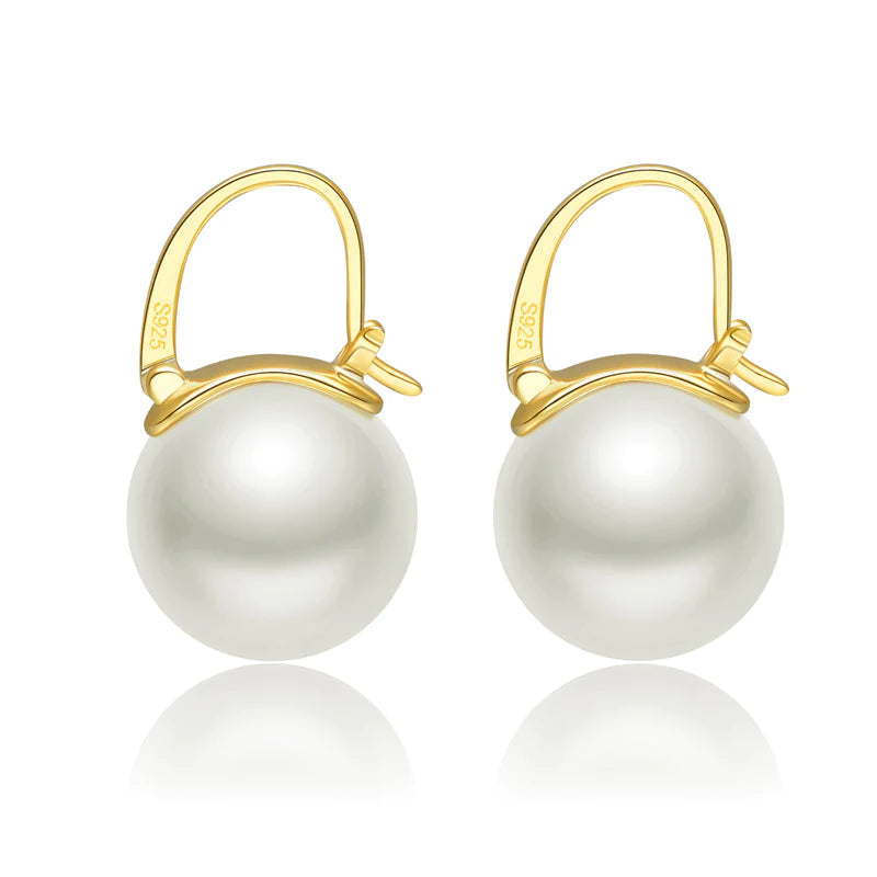 BowLift | Black Pearl Earrings Available in White Champagne Grey Gold and Black Pearl Dangle Earrings