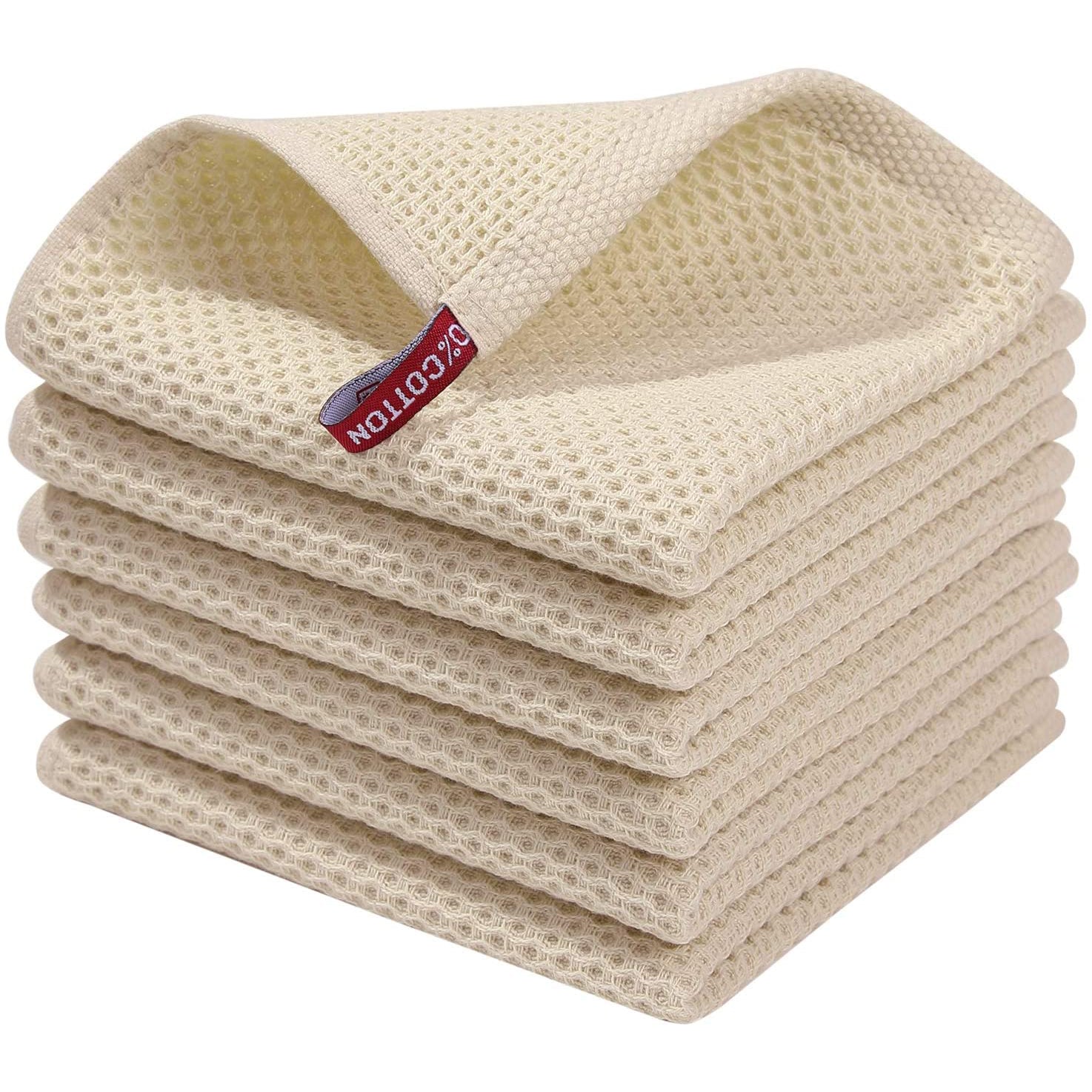 BowLift | 6-Pack: Cotton Waffle Woven Kitchen Towel
