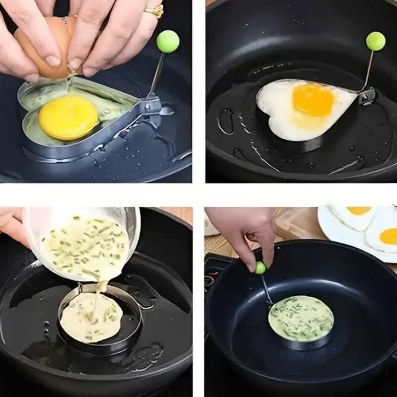 BowLift | 6-Piece: Creative Stainless Steel Egg Cooking Ring Set