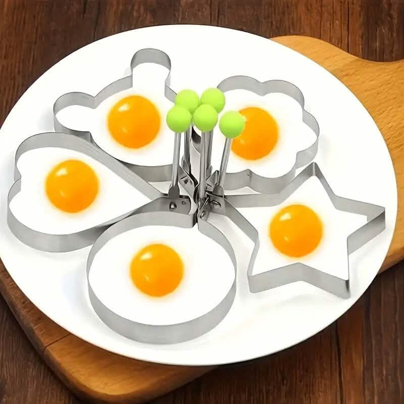 BowLift | 6-Piece: Creative Stainless Steel Egg Cooking Ring Set