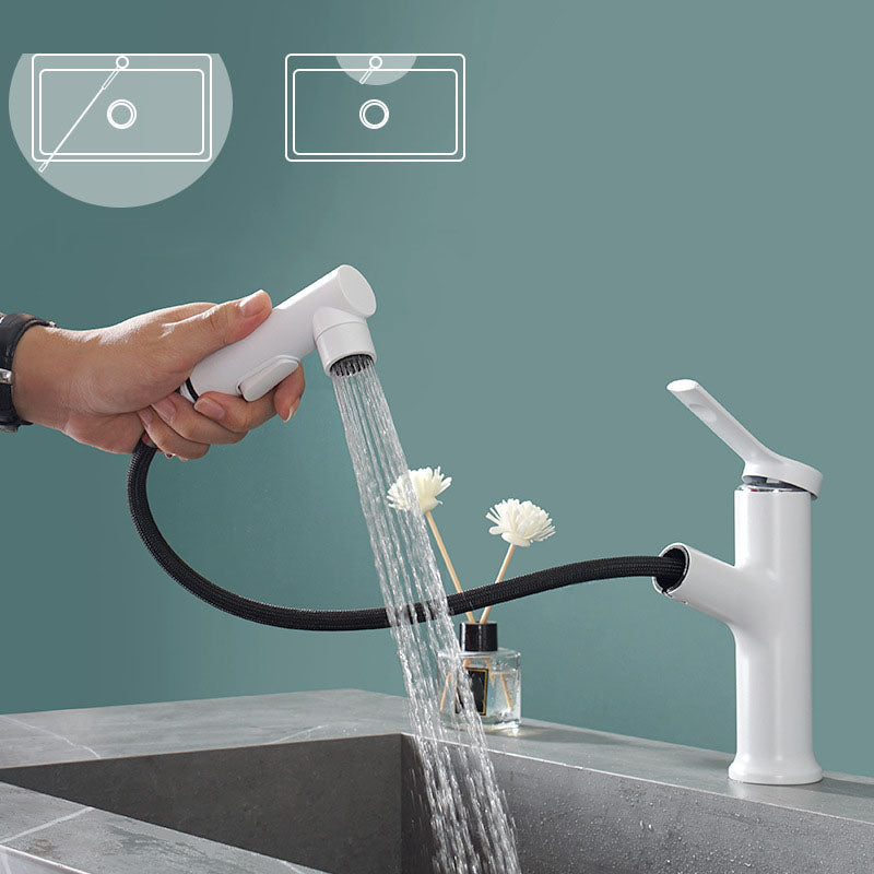 BowLift | Contemporary Single Handle Faucet Retractable Sink Faucet with Lever Handle