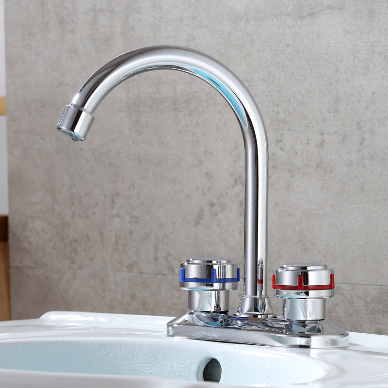 BowLift | 1or2-Handle Brushed Nickel Widespread Faucet 2 Hole Center Set Sink Faucet