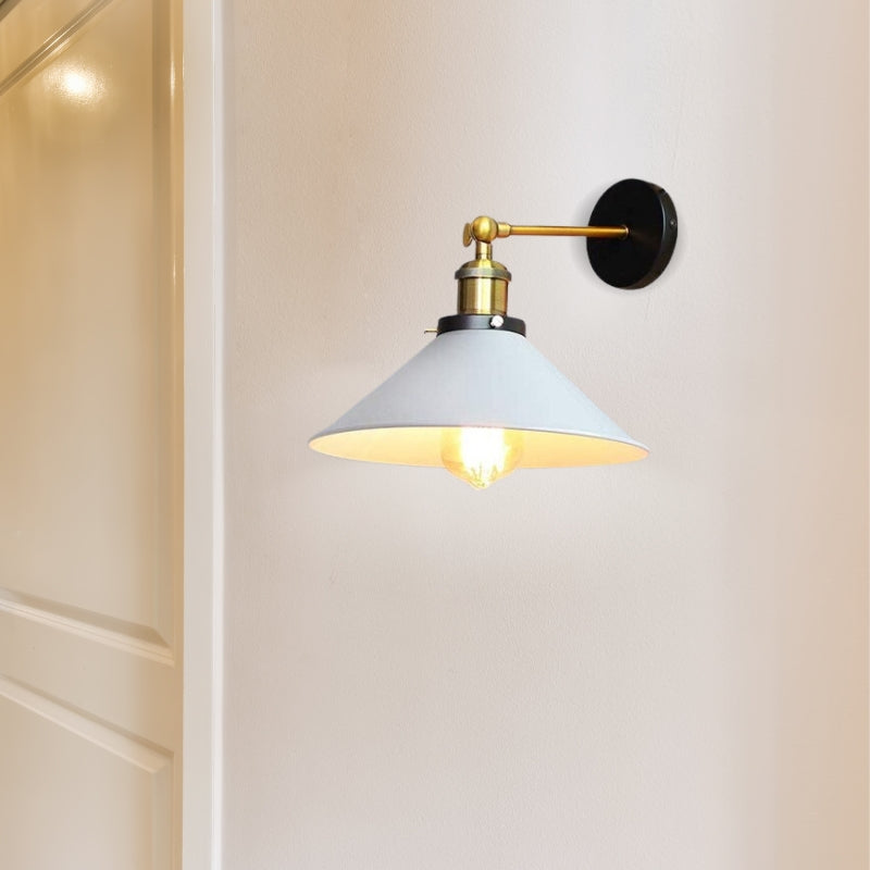 BowLift | White Industrial Vintage Wall Sconce Light