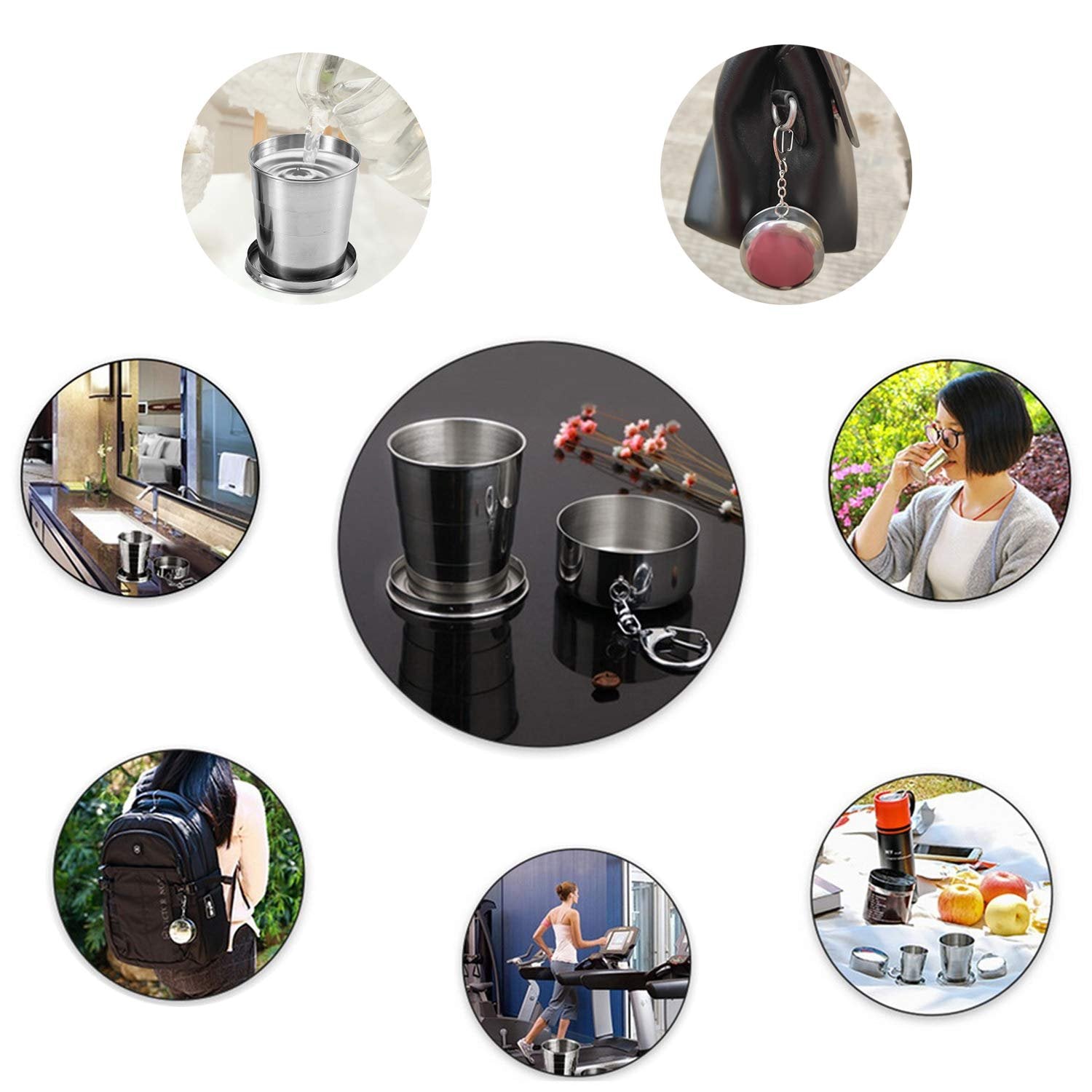 BowLift | Collapsible cup in stainless steel