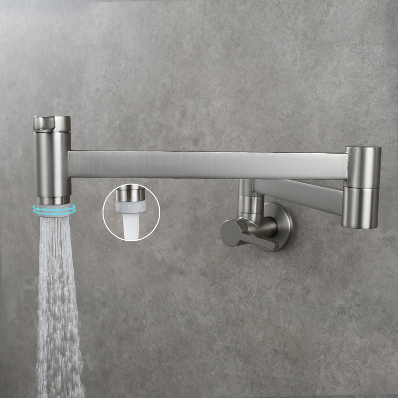BowLift | 1-handle brushed nickel widespread faucet 1 hole wall-mounted bathroom faucet with brass
