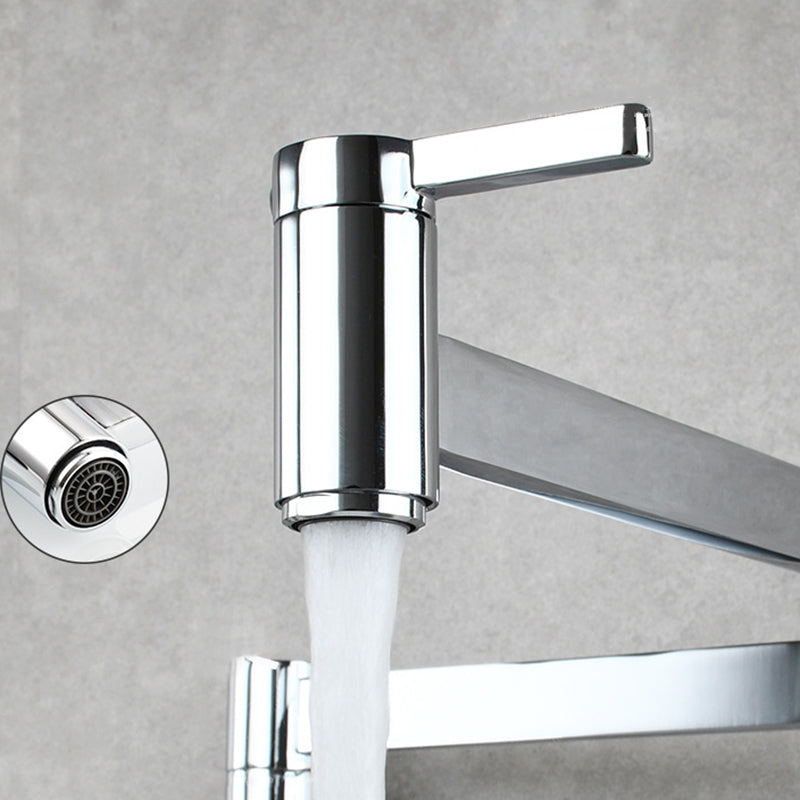 BowLift | 1-handle brushed nickel widespread faucet 1 hole wall-mounted bathroom faucet with brass