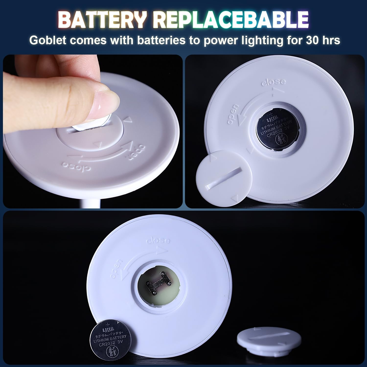 BowLift | LED Wine Glasses | Light-Up Drinkware with 6 Colors | Liquid-Activated | Reusable Party Cups 4–8oz