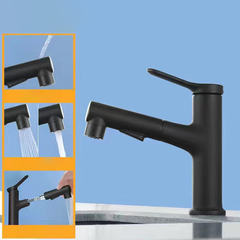 BowLift | Pull-out simple bathroom sink tap 1 hole single lever faucet