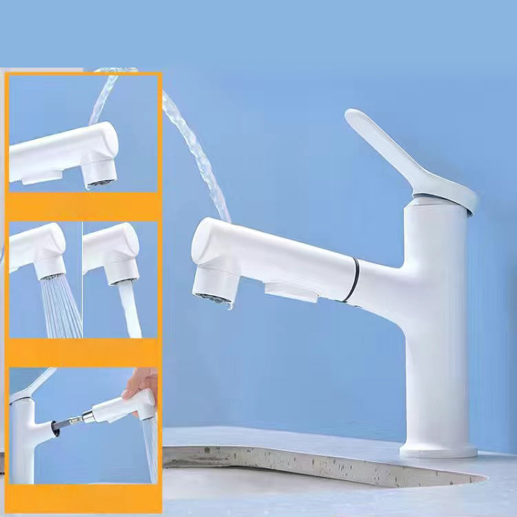 BowLift | Pull-out simple bathroom sink tap 1 hole single lever faucet