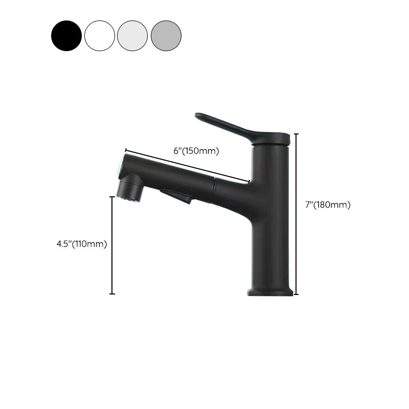 BowLift | Pull-out simple bathroom sink tap 1 hole single lever faucet