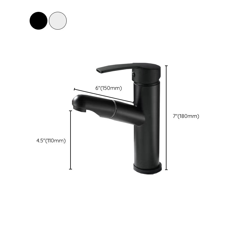 BowLift | Pull-out simple bathroom sink tap 1 hole single lever faucet