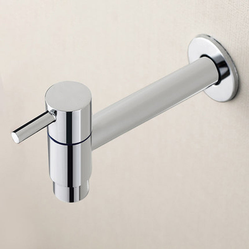 BowLift | Contemporary Wall-Mounted Bathroom Faucet Single Hole Low Arc Solid Brass Circular Faucet