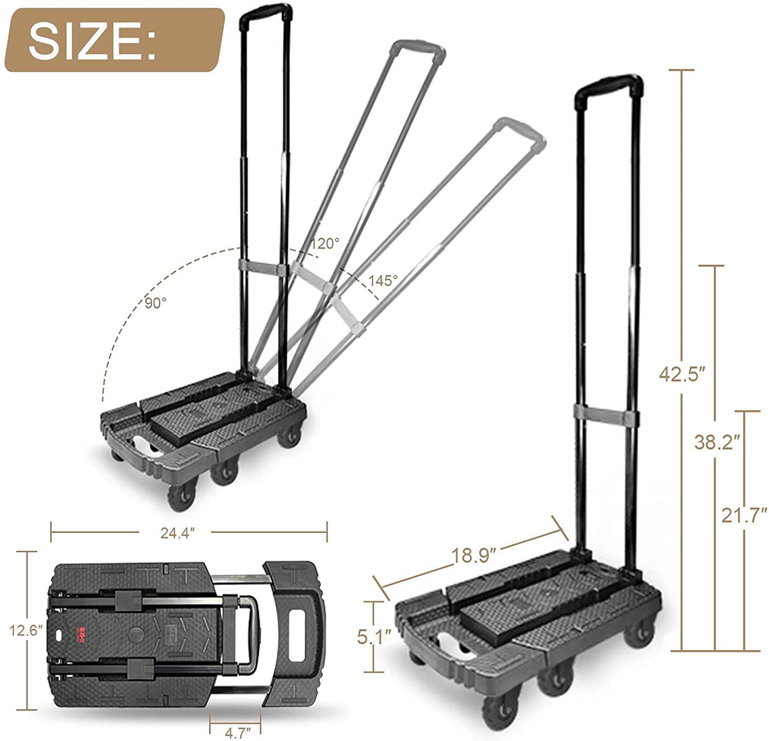 BowLift | Heavy Duty 440LB Moving Dolly Moving Cart