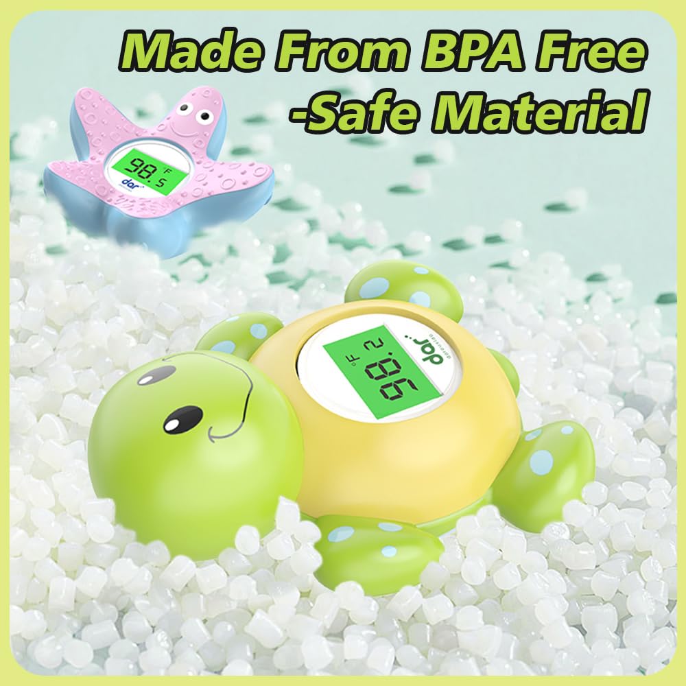 BowLift | AquaVeilig Baby Bath Thermometer – Digital Display with 3 Colors and Temperature Warning