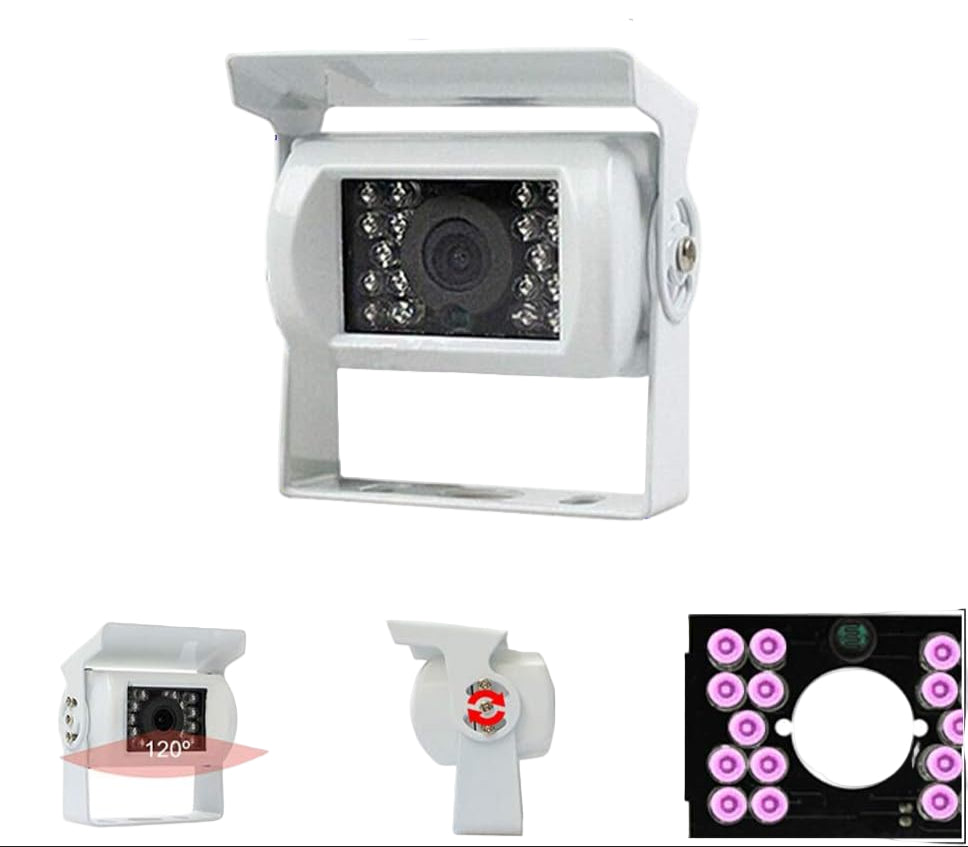 BowLift | Truck Backup Camera 12V/24V with 18 LED IR Night Vision IP68