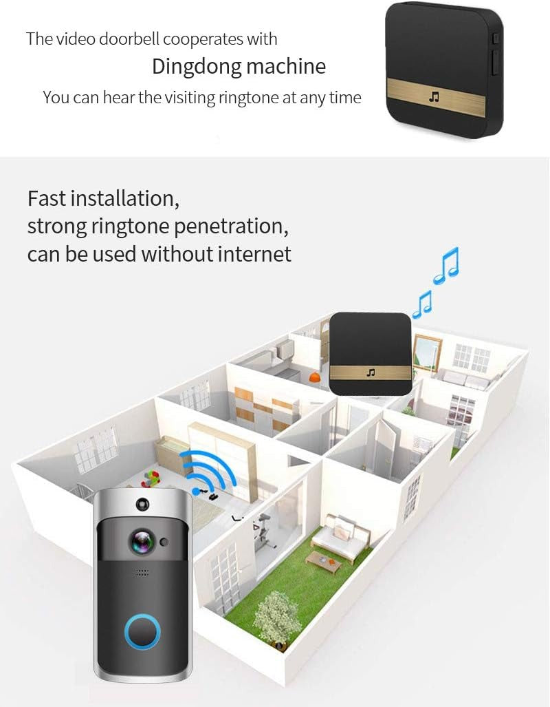 BowLift | Wireless HD WiFi Video Doorbell | Night Vision, Two-Way Intercom & Motion Alerts for Home Security