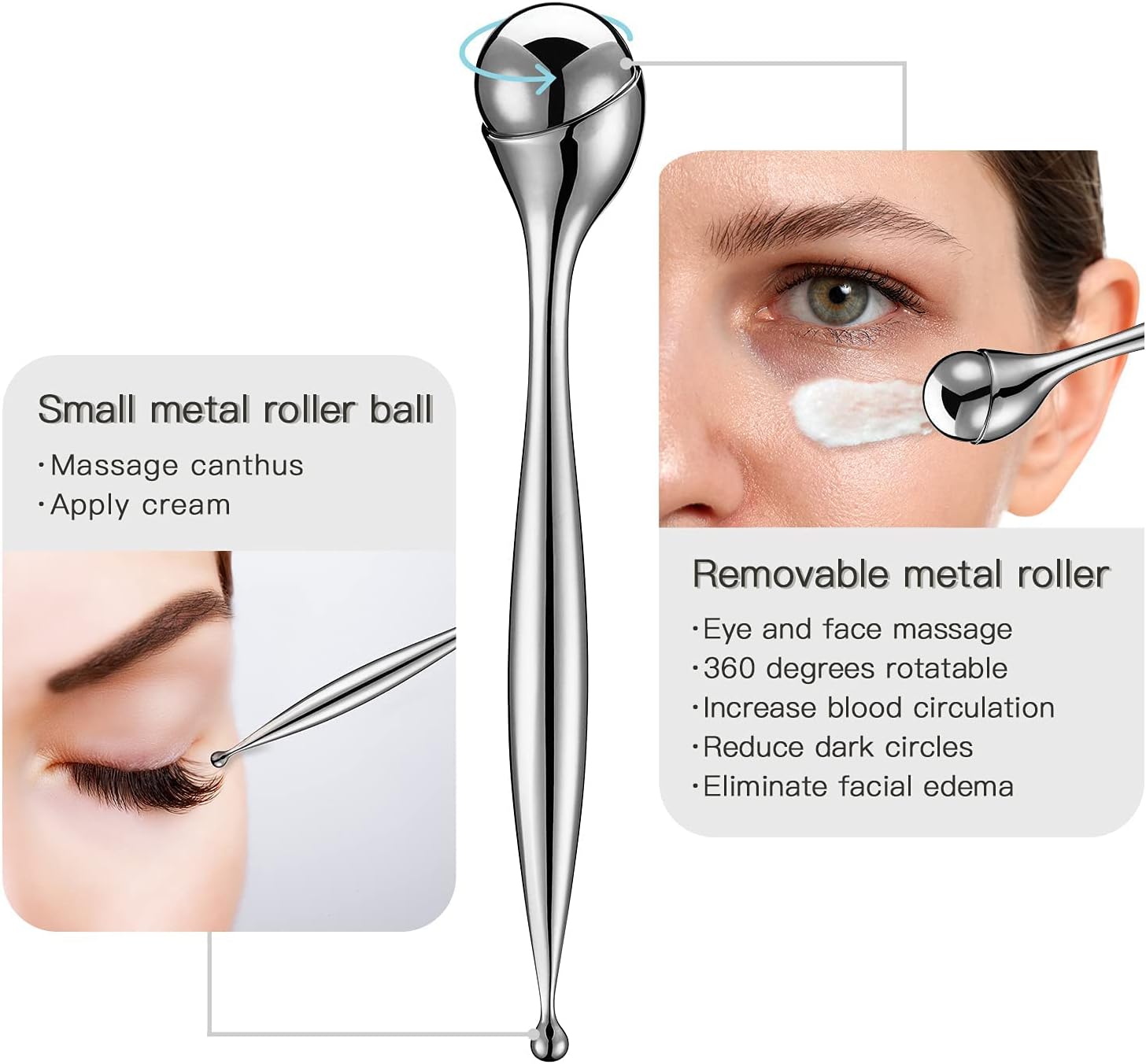 BowLift | Facial Roller Stainless Steel Puffiness Massager