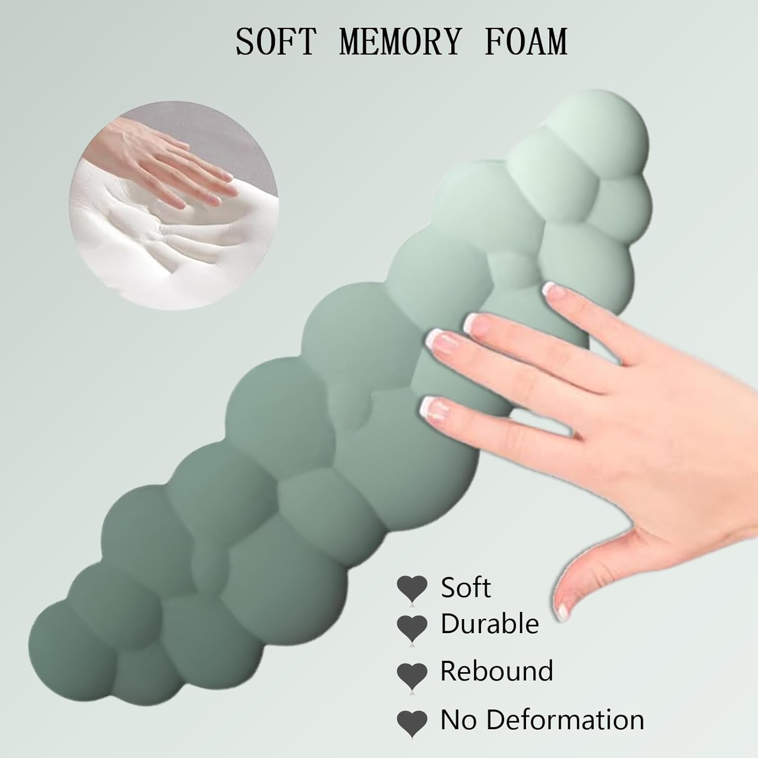 BowLift | Cloud-Shaped Ergonomic Wrist Rest Set with Mouse Pad & Coaster – Zeyora