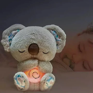 BowLift | Anxiety Relief Koala Plush Toy with Music, Lights and Rhythmic Breathing Motion