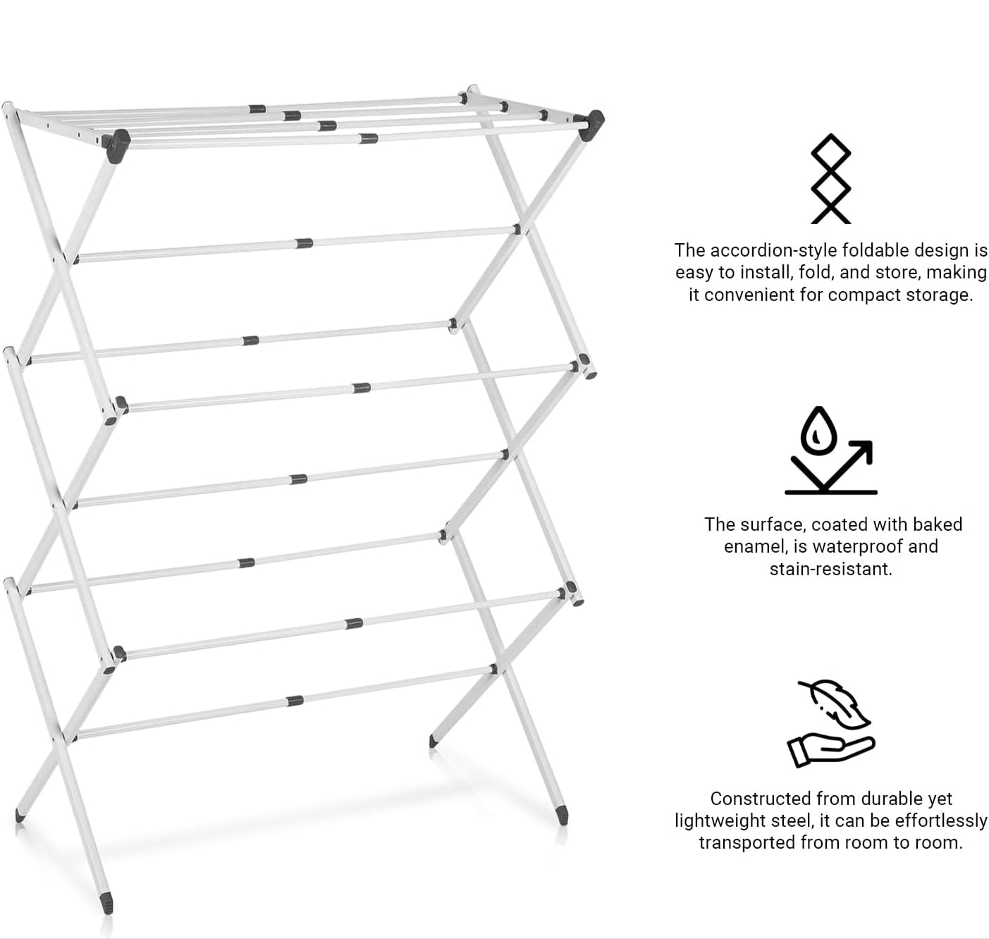 BowLift | 3-Tier Foldable Clothes Drying Rack – DryMate