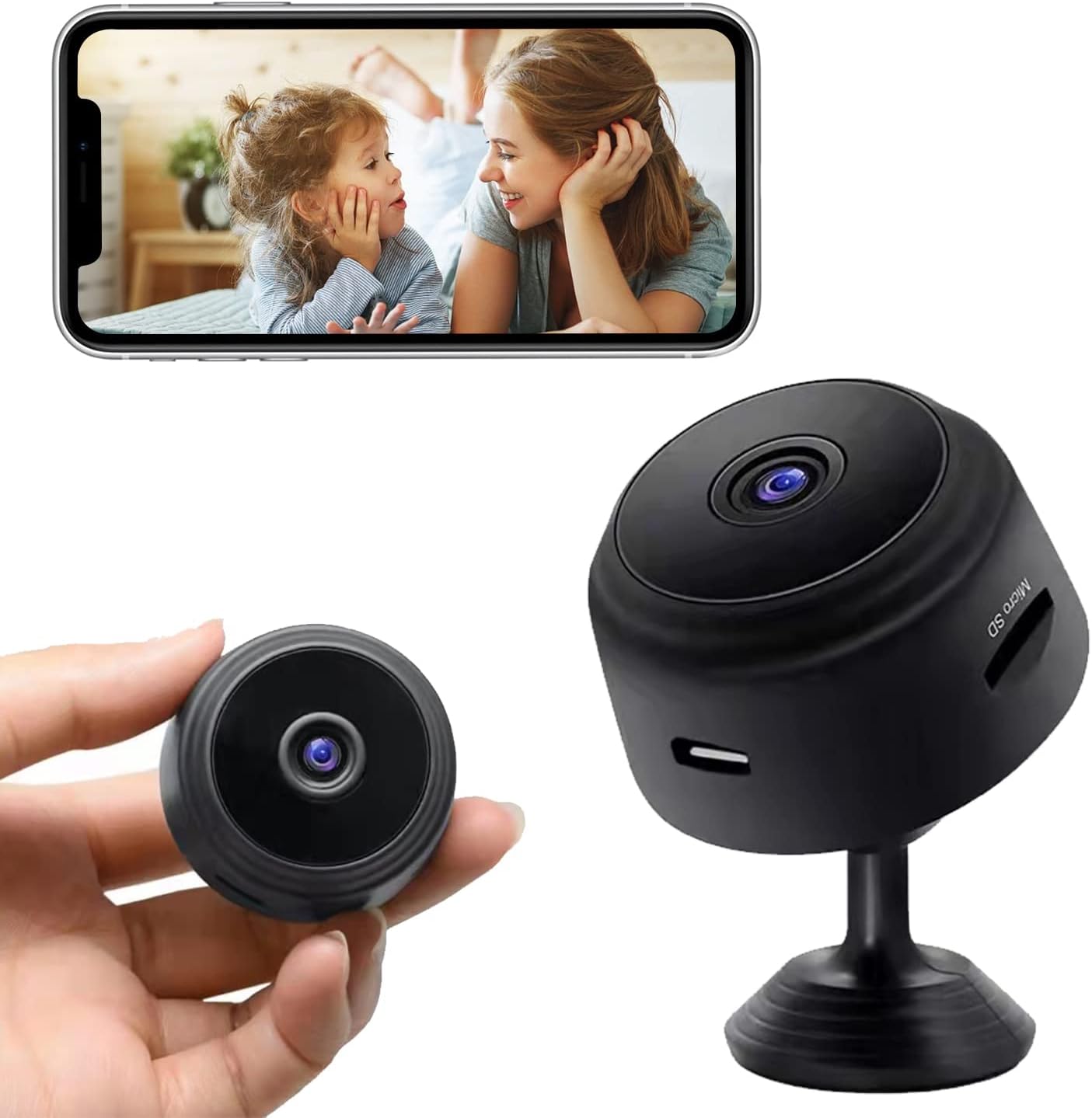 BowLift | Eyecam Mini Spy Camera – Compact Wi-Fi Home Security Camera for Indoor Surveillance