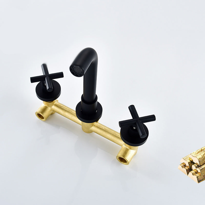 BowLift | 3 holes faucet 2 cross handle wall-mounted faucet for the bathroom