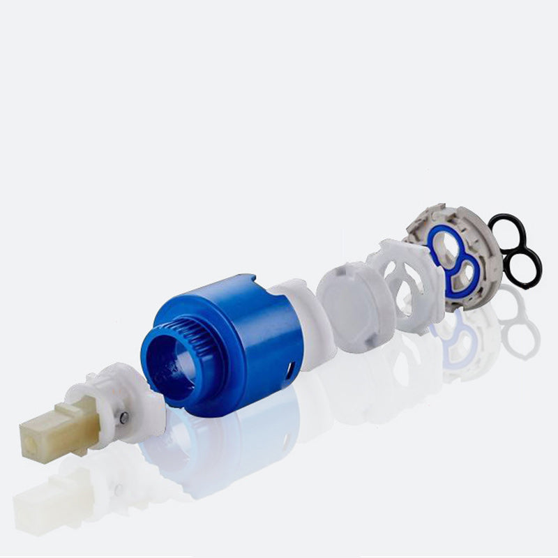 BowLift | Basic Metal Sink Faucet Silver Bathroom Faucet with Lever Handle