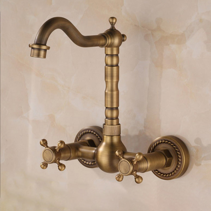 BowLift | Wall-mounted fitting Glam Style Bathroom tap with 2 handles