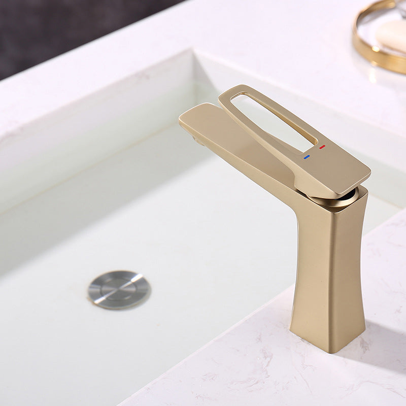 BowLift | Glam Vessel Sink Faucet Brass Lever Handles with Drain Assembly Sink Mixer