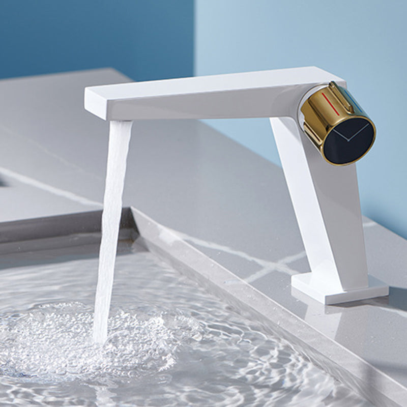 BowLift | Modern Bathroom Sink Faucet Brass Knob Handle Low Arc Basin Faucet