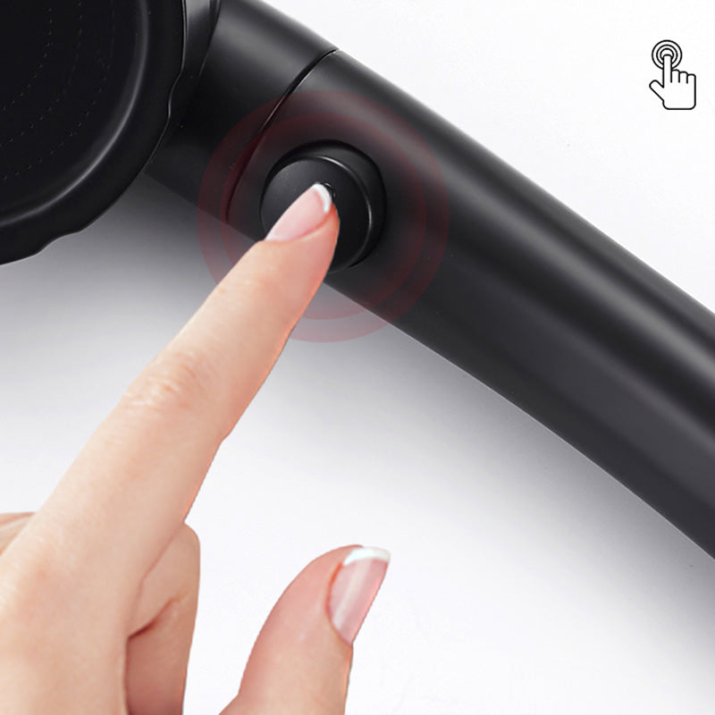BowLift | Contemporary Shower Head Round Handheld Shower Head Combination in Black