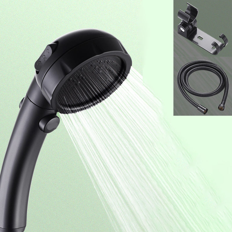 BowLift | Contemporary Showerhead Round Handheld Showerhead Combination in Black