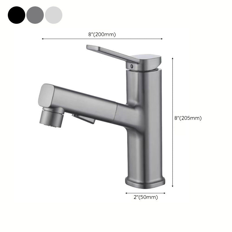 BowLift | Modern bathroom sink faucet with brass lever handles and swivel spout