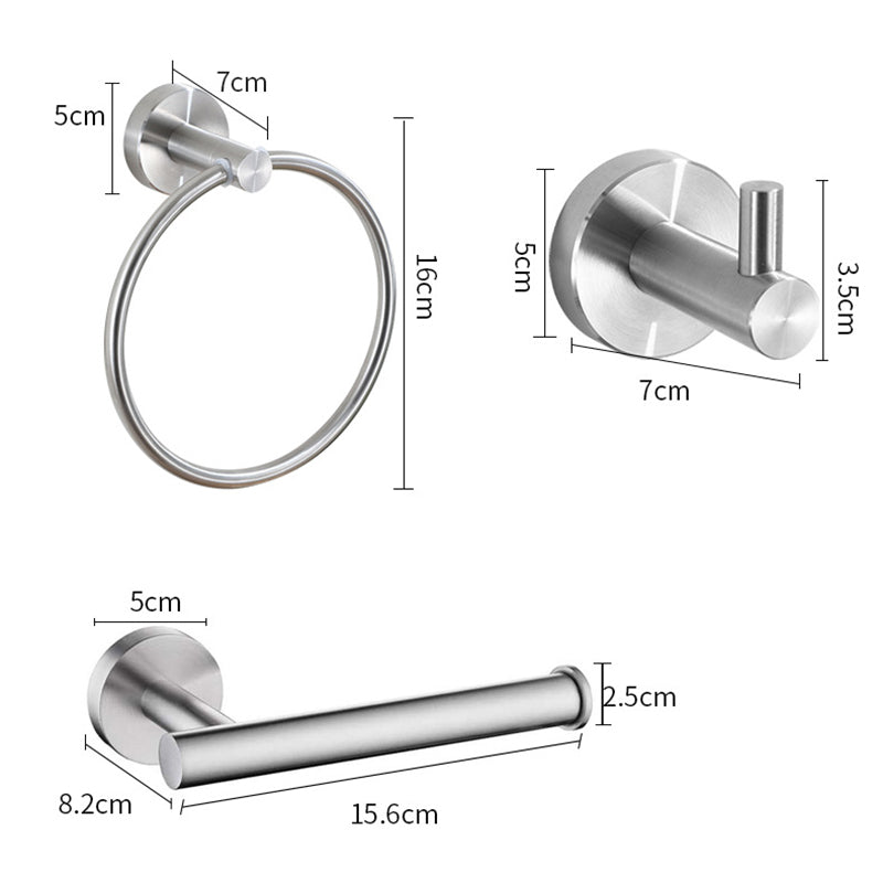 BowLift | Stainless Steel Bathroom Set 3-piece Modern Style Simple Bathroom Accessories Set