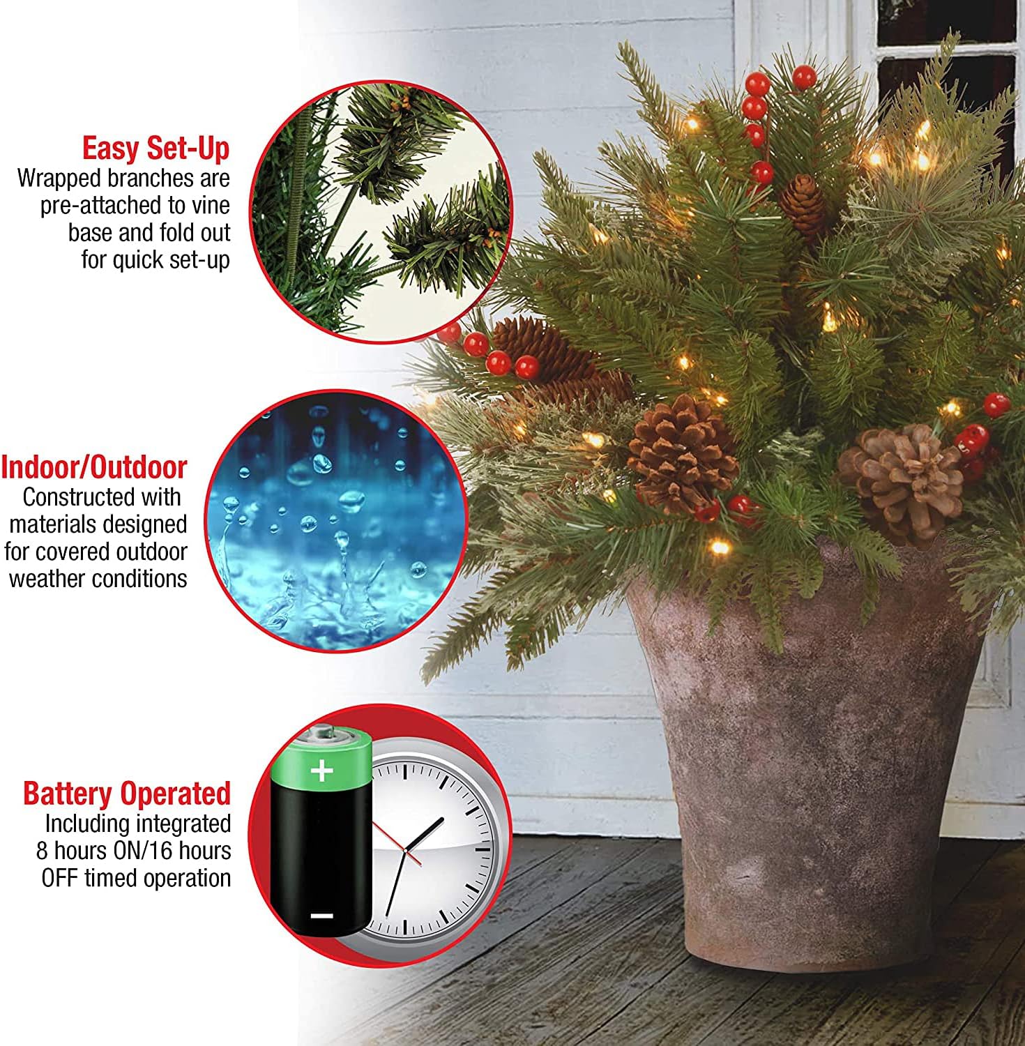 BowLift | Pre-Lit Artificial Christmas Tree