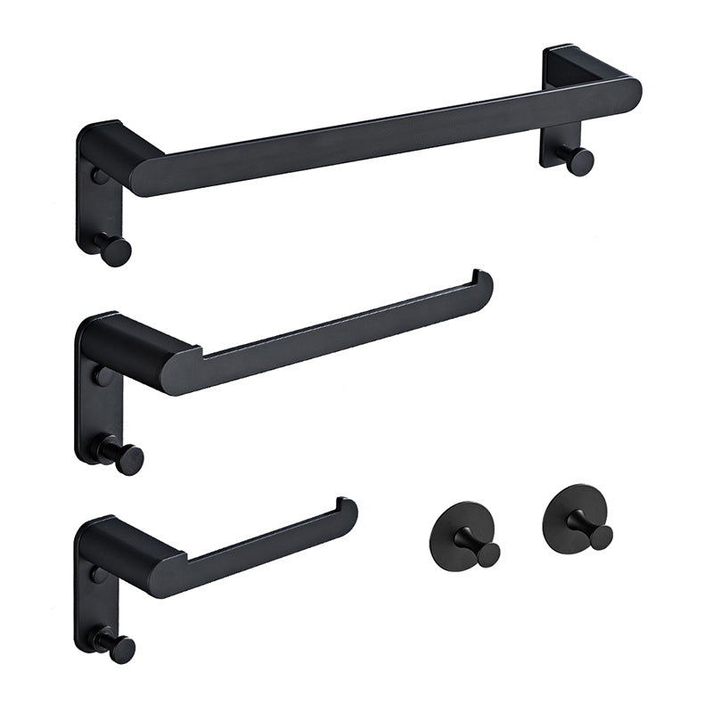 BowLift | Metal Bathroom Set 5-piece Modern Style Black Bathroom Accessories Set