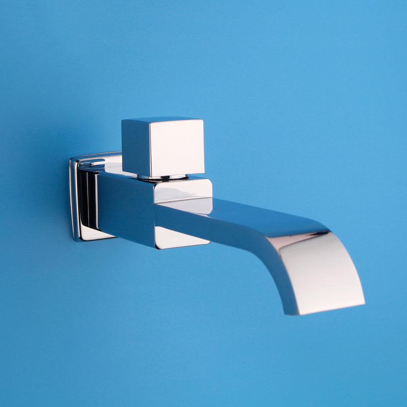 BowLift | Contemporary Wall Mounted Bathroom Faucet Handle Knob Solid Brass Square Faucet