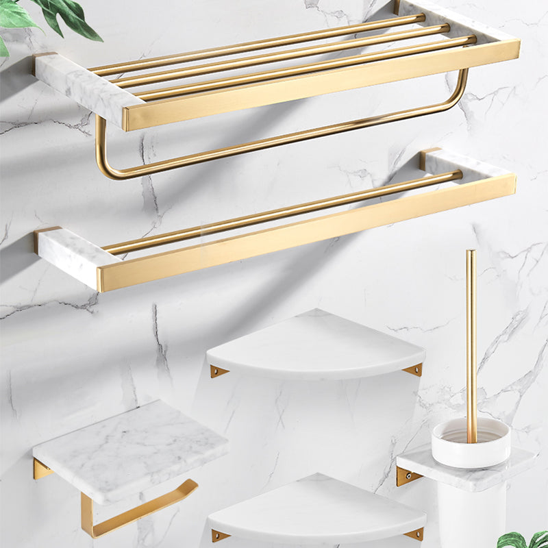 BowLift | Metal and Marble Bathroom Accessory Single or in Set in Gold
