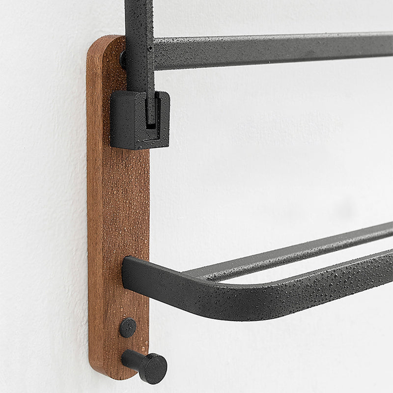 BowLift | Metal and wood bathroom accessories as a single piece or as a set without drilling